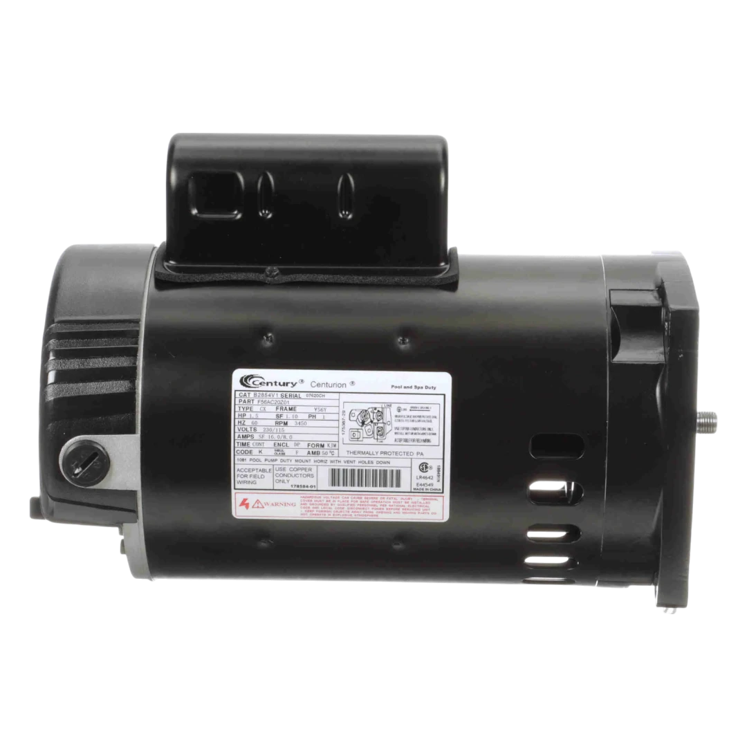 1-1/2 HP Pump Motor 56Y Frame - 1-Speed 1-Phase 115/230 Volts - Up-Rated, B2854