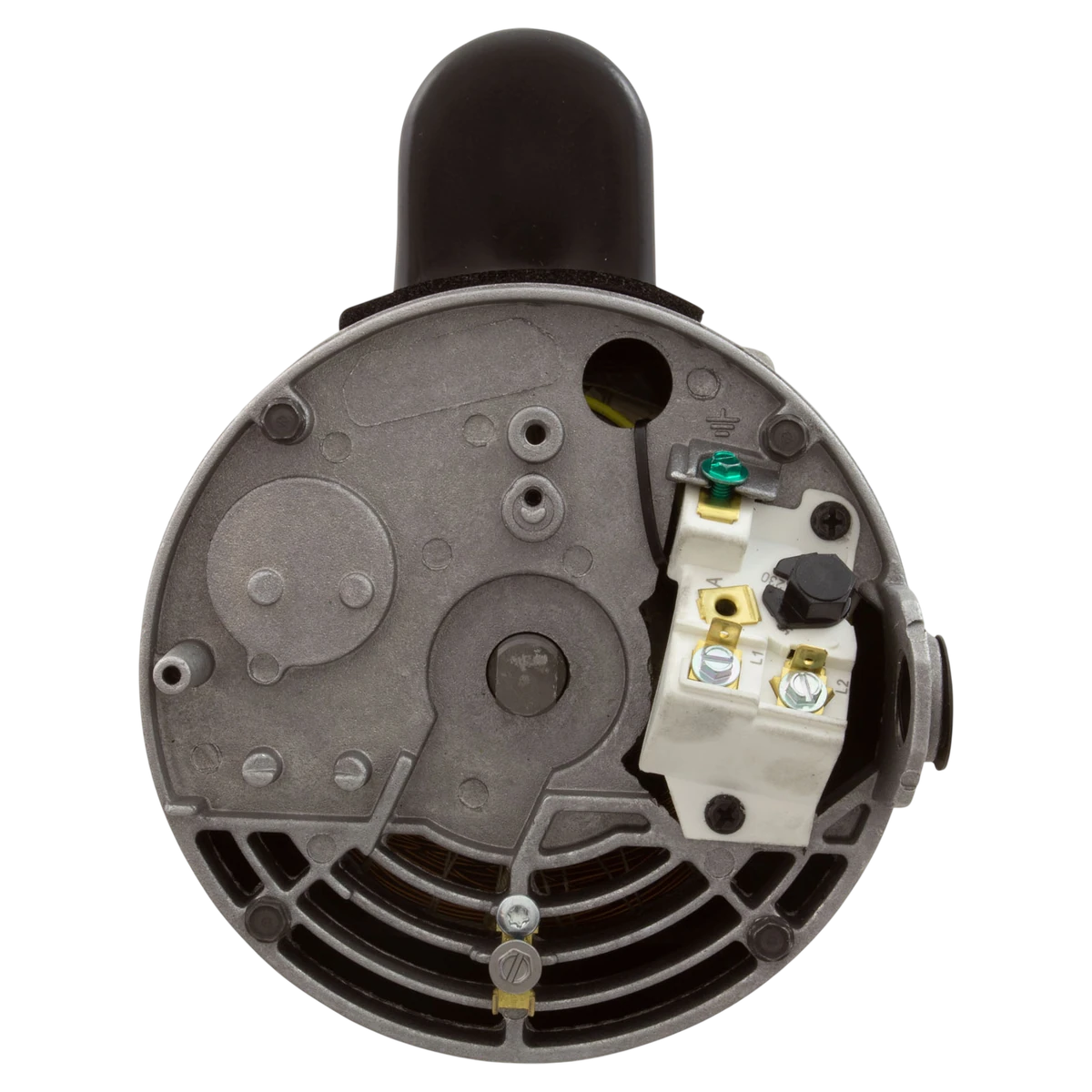 Century 1HP Square Flange Motor 56Y (B2848V1) — shaft reverse view