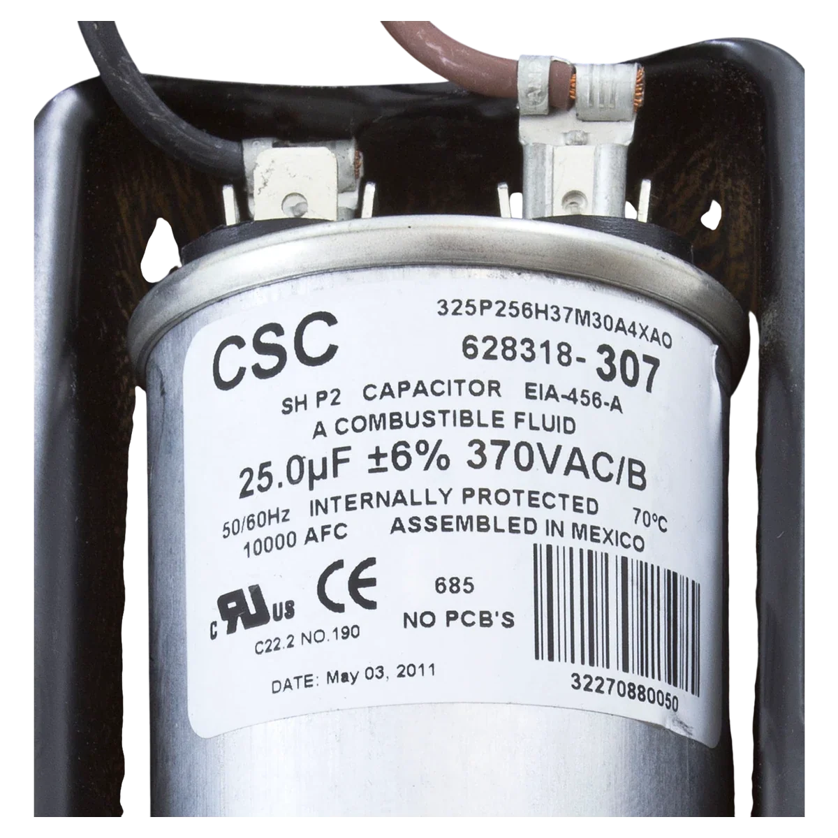 Century Pump Motor 1HP 2-Speed Y56J Frame (B2975) — product label