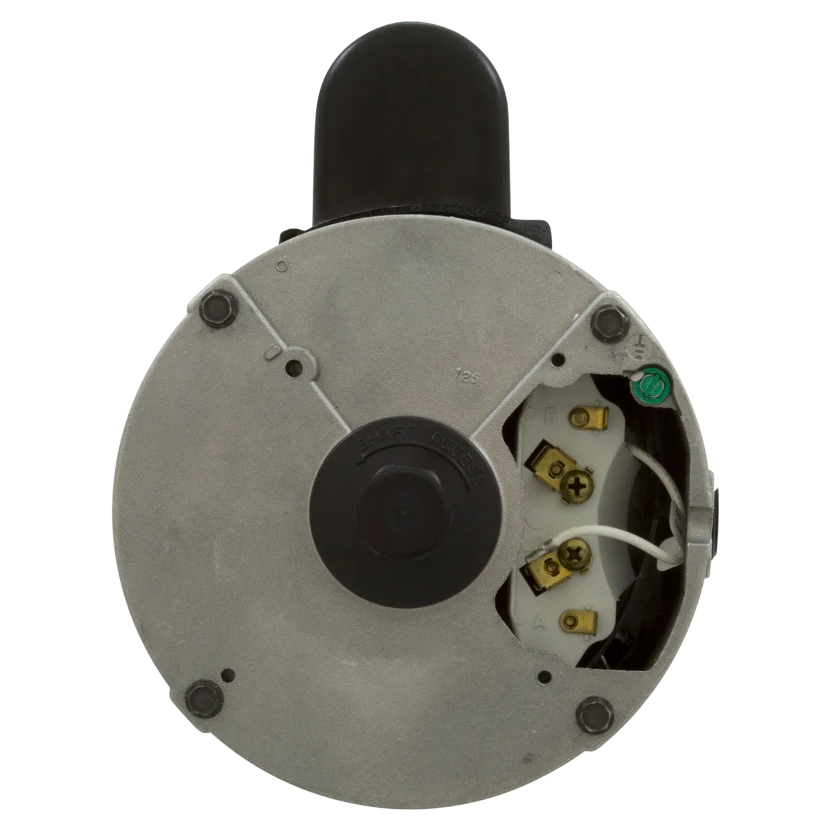 Century 2 HP Motor C-Face 56J Threaded Shaft (B809) — back view