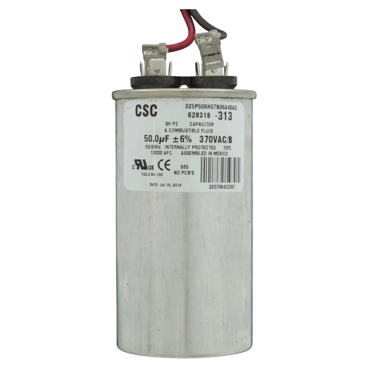 Century 2 HP Motor C-Face 56J Threaded Shaft (B809) — product label