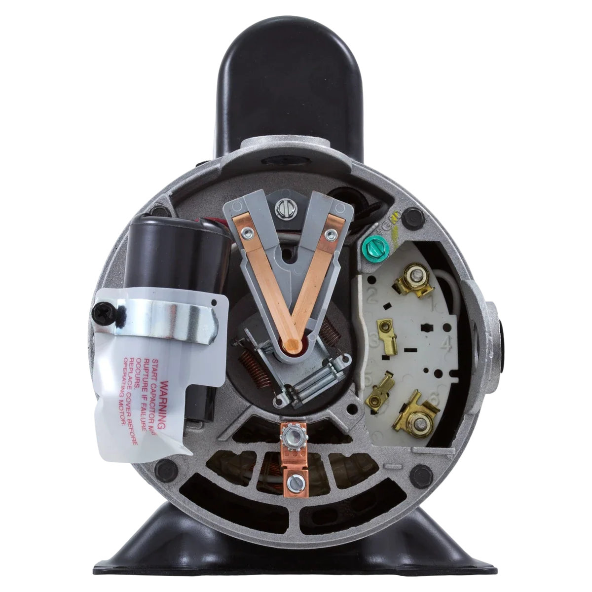 Century 1 HP 48Y 2-Speed Motor (BN37V1) — shaft reverse view