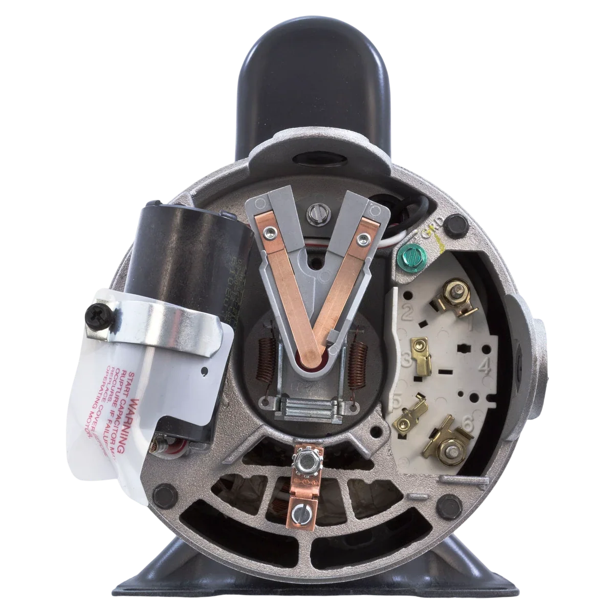 Century Flex-48 1.5 HP Thru-Bolt Motor (BN50V1) — shaft reverse view