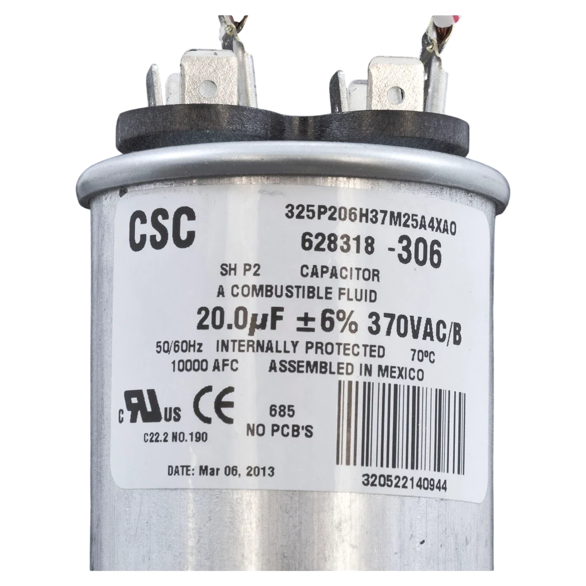 Century 1 HP 56J Threaded Pool Motor (CT1102) — product label