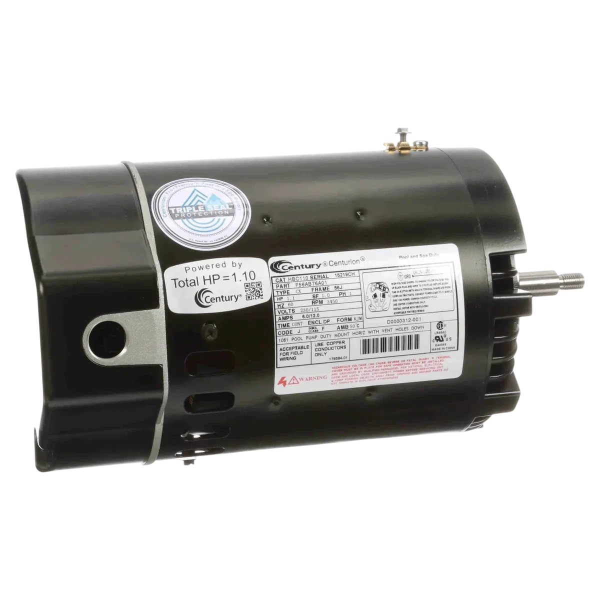 Century Centurion Pro C-Face Pump Motor (HBC110)