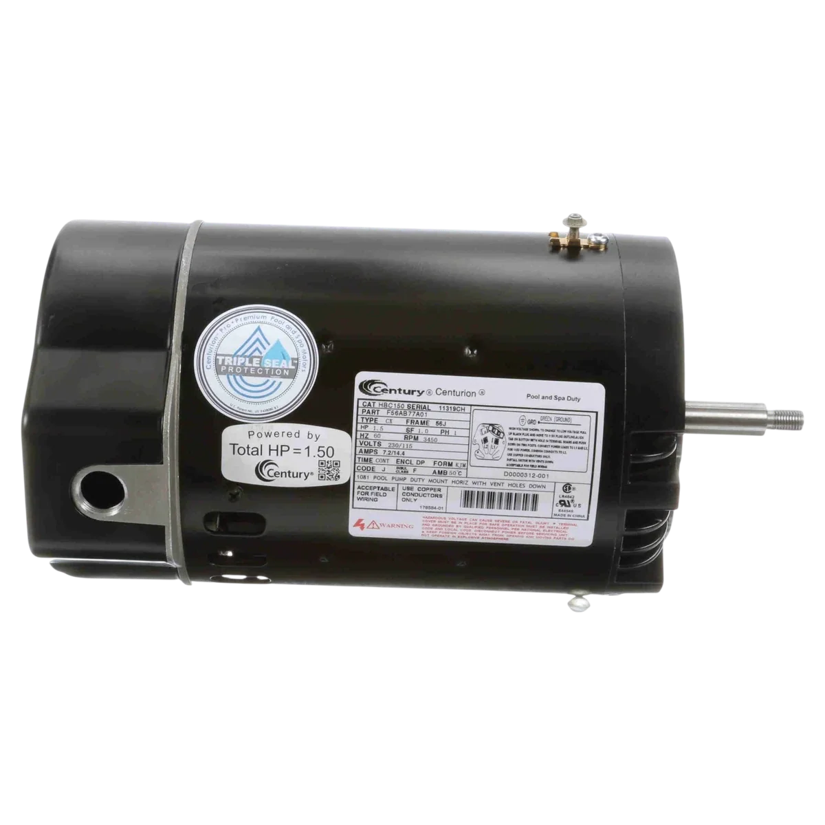 Century Centurion Pro C-Face Pump Motor (HBC150)