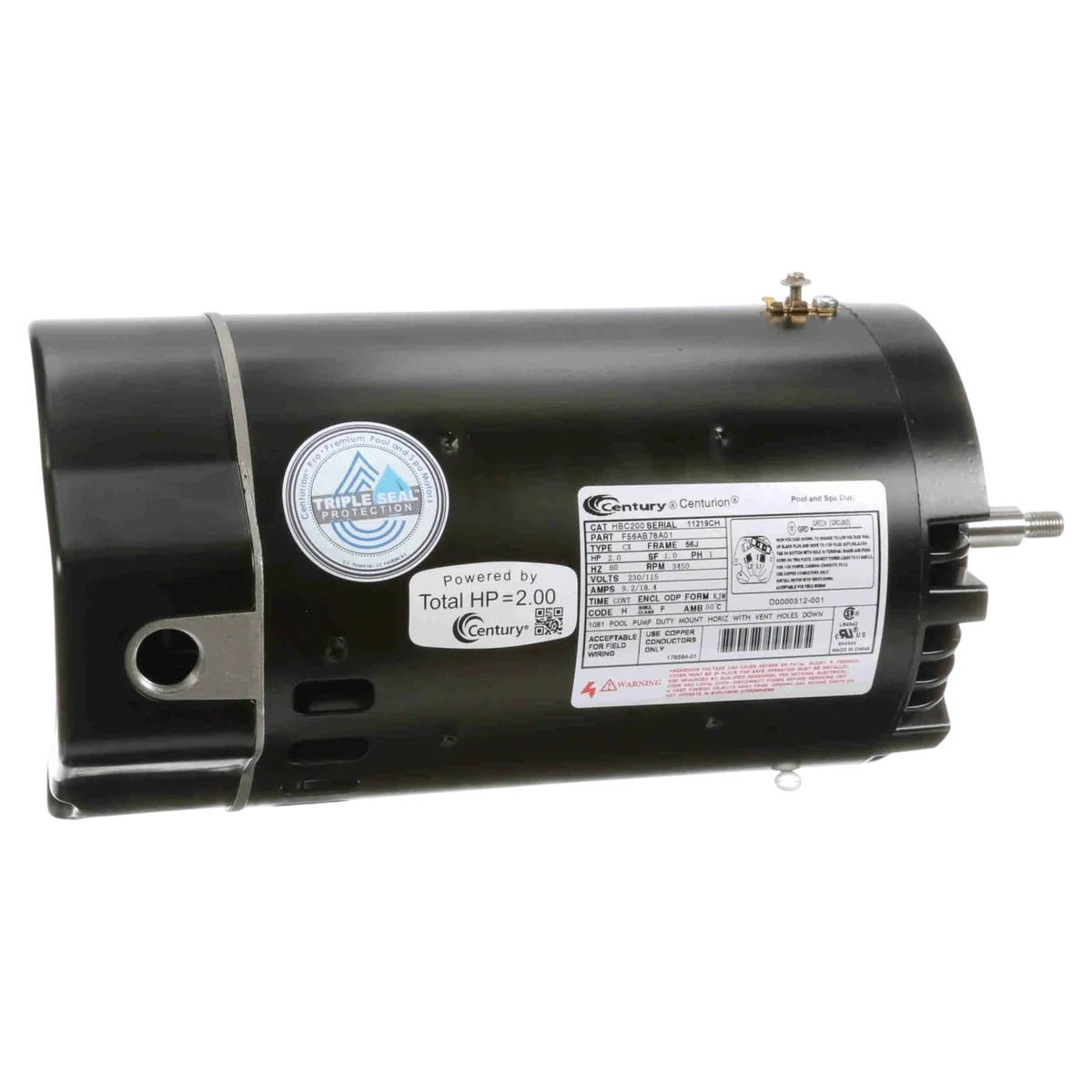 Century Centurion Pro C-Face Pump Motor 2HP (HBC200)