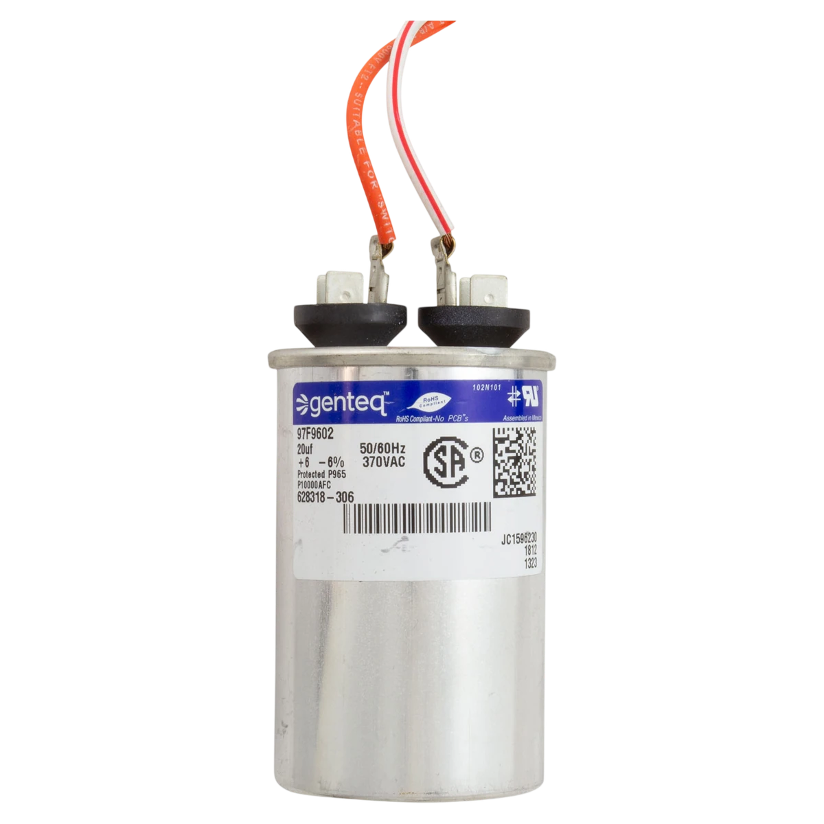 Century 1.5 HP Up-Rate Motor (UQC1152) — product label