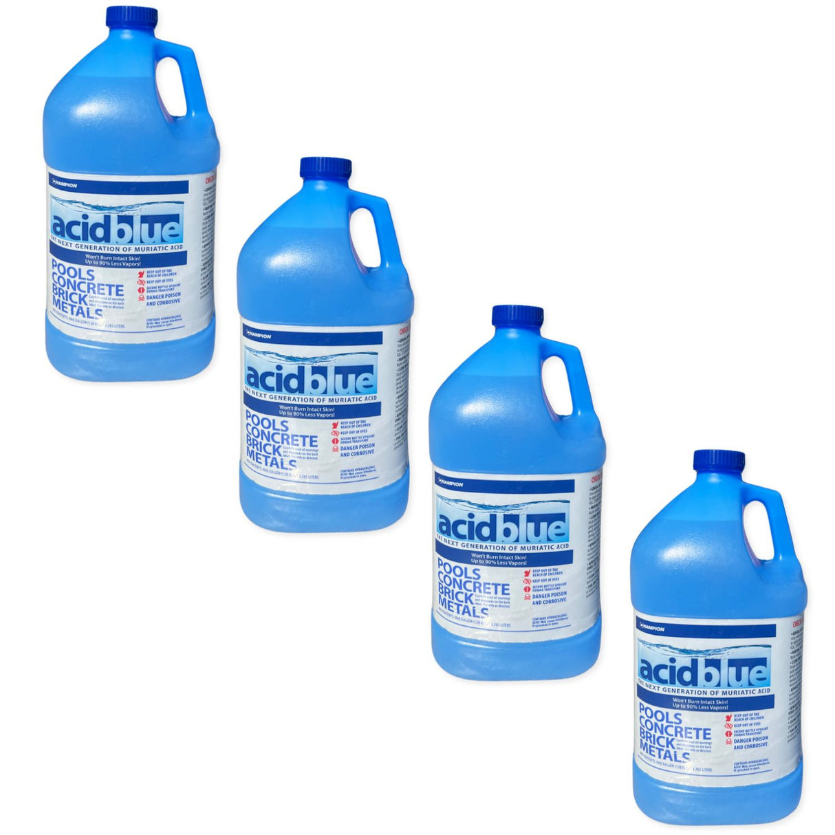 4 gallons of Champion acid blue buffered muriatc acid replacement