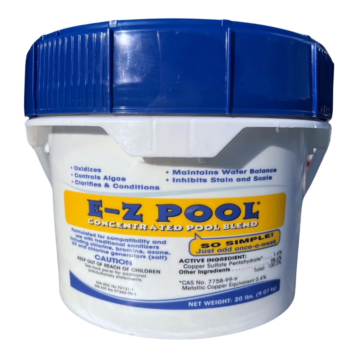 E-Z Pool 20 lb Bucket, All-In-One Concentrated Pool Blend - EZ Pools