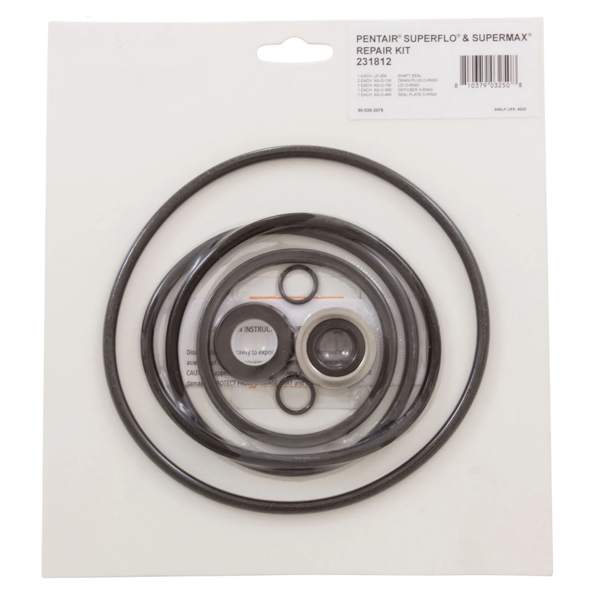 GO-KIT78 Pump O-Ring & Shaft Seal Kit for Pinnacle, SuperFlo & SuperMax Pumps