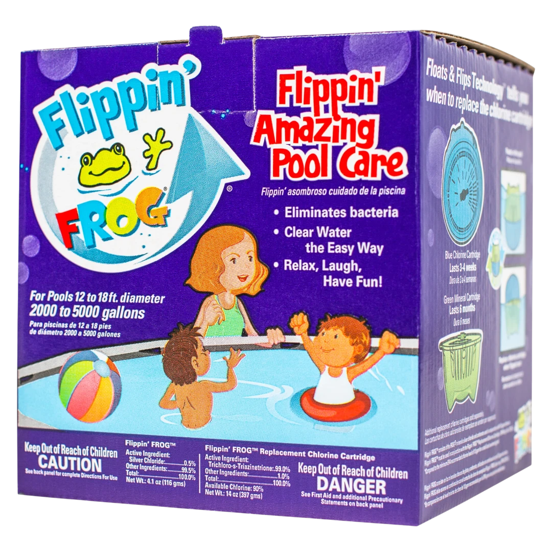 FROG Flippin' FROG floating pool sanitizer system with dual cartridge design