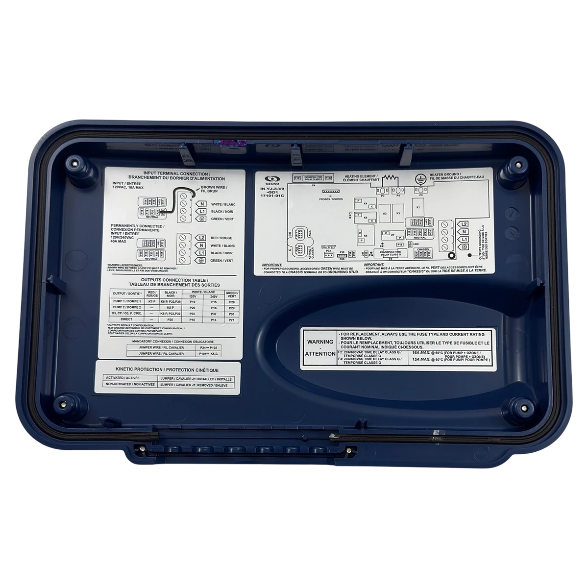 Gecko in.yj-3 V3 Spa Control Kit (0612-300011) — schematic view