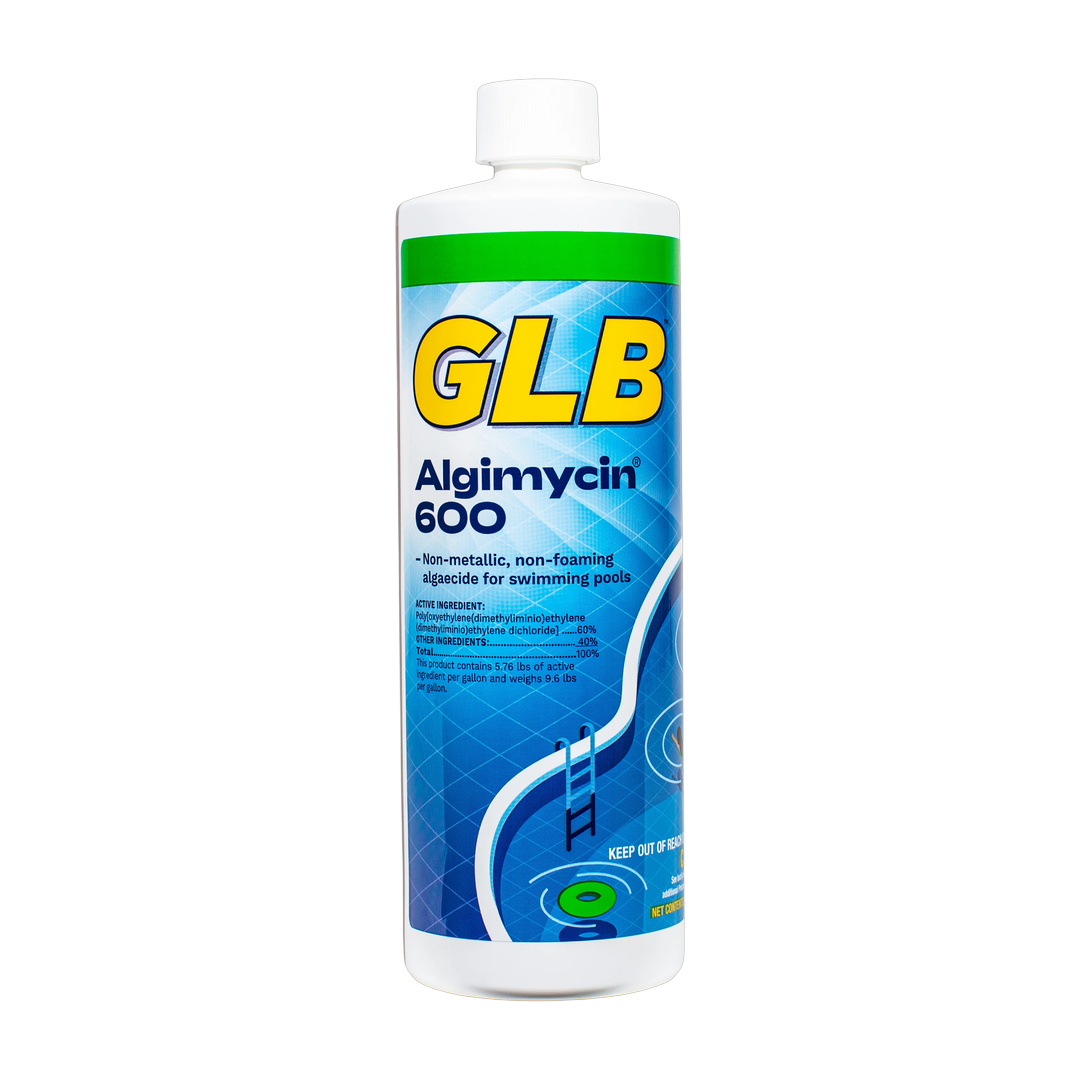 GLB Algimycin 600 non-foaming algaecide bottle
