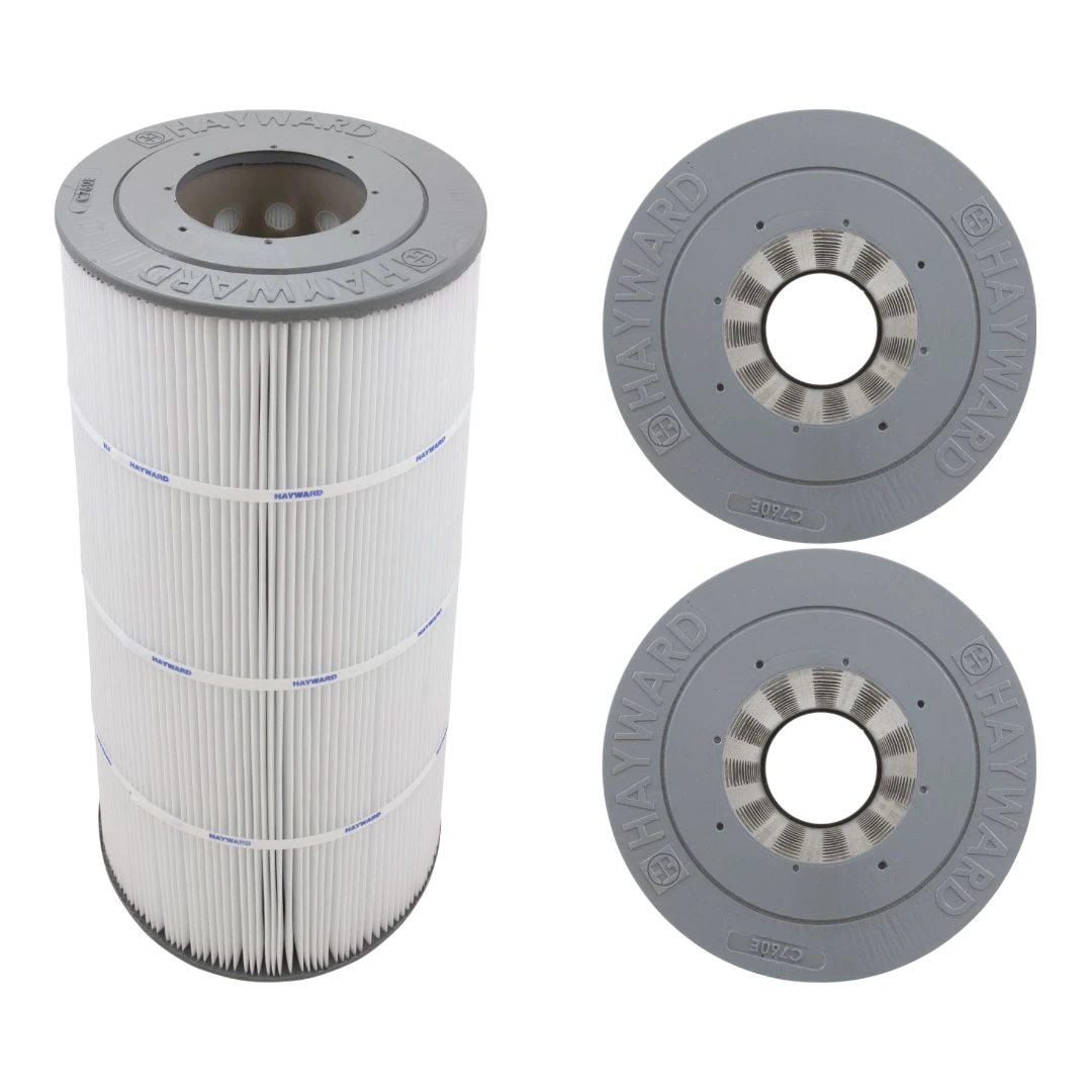 Hayward CX760RE filter cartridge with reinforced polyester and 75 sq ft filtration area.