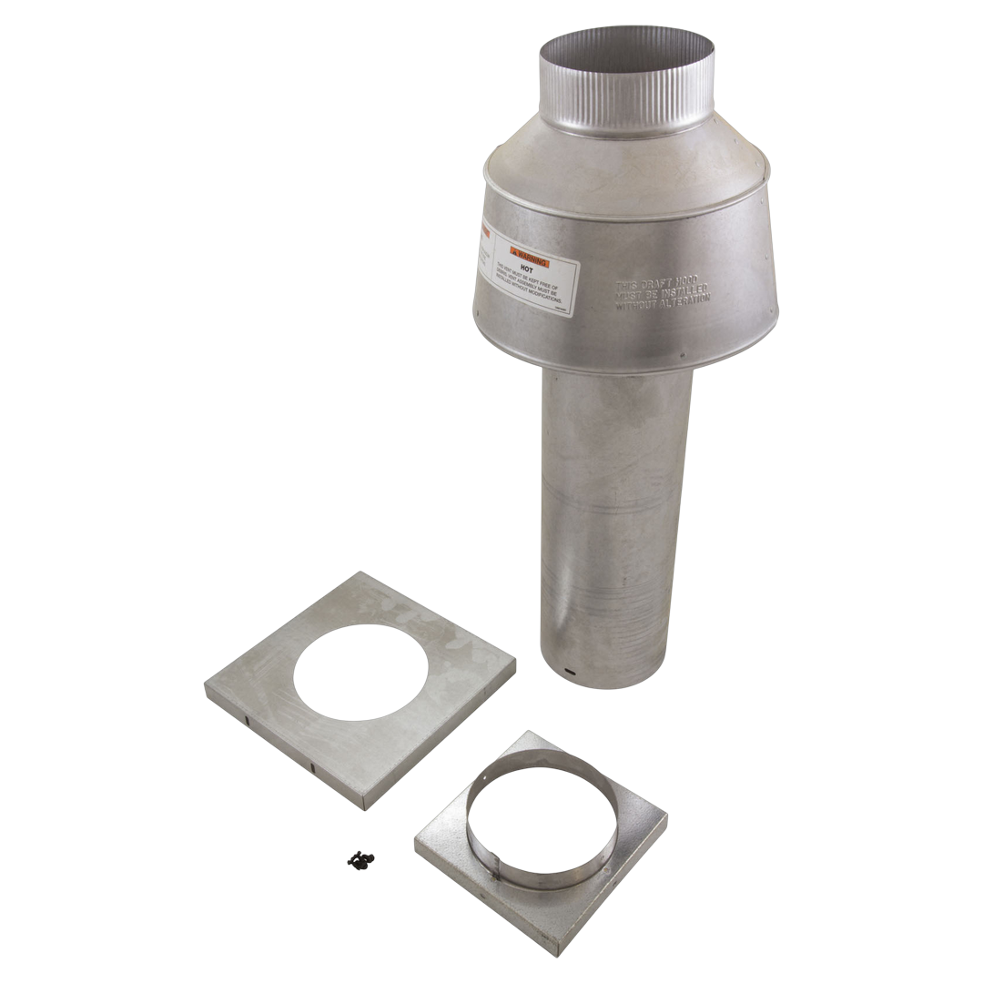 Hayward DHI150 indoor draft hood with metal vent pipe assembly