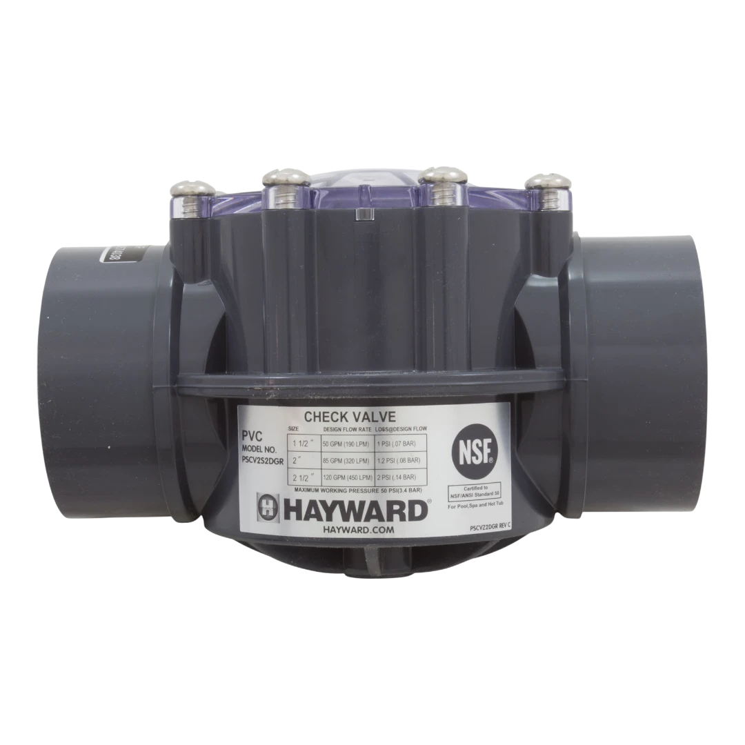 Hayward PSCV2S2DGR PVC Check Valve 2 inch x 2.5 inch