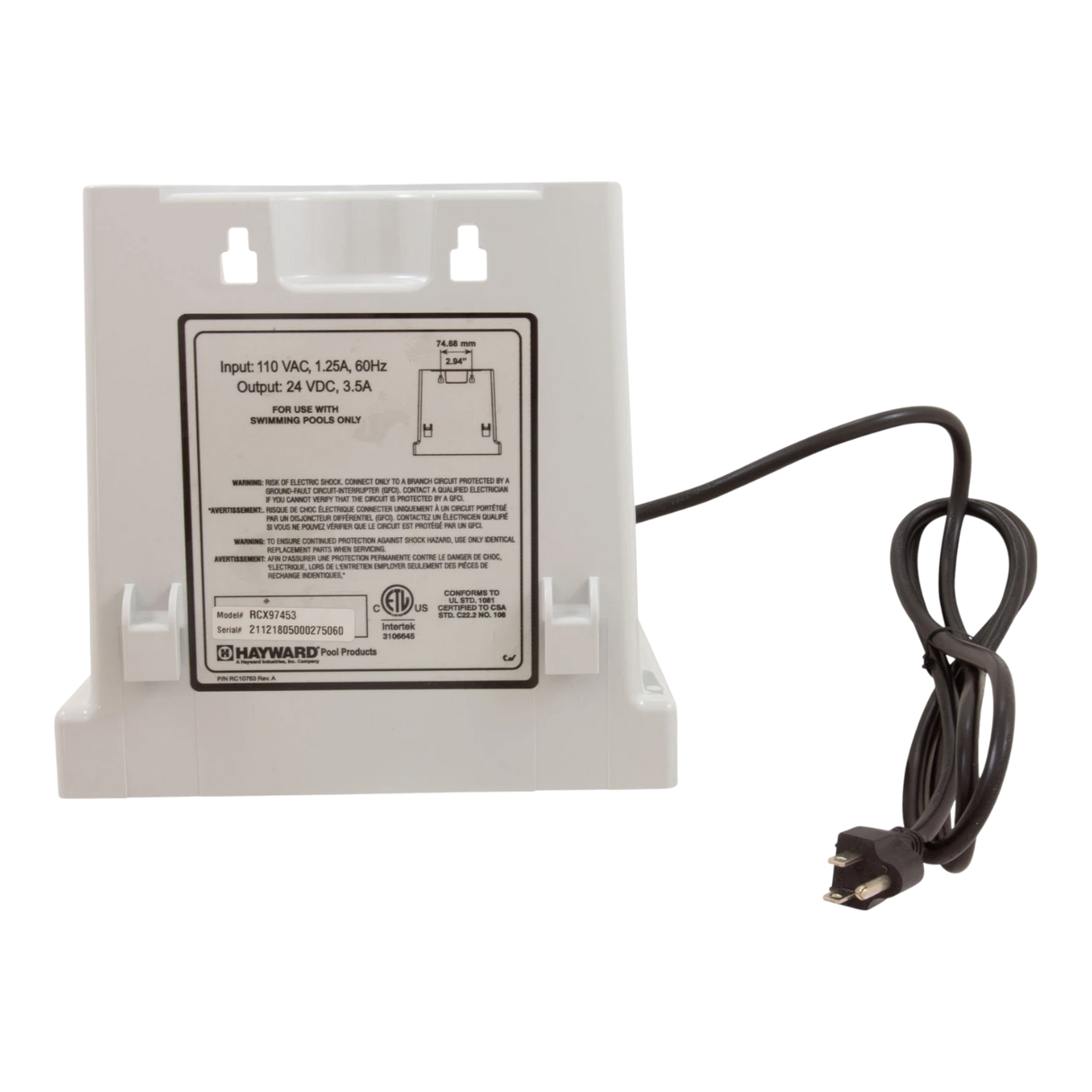 Hayward SharkVac TigerShark 110 VAC Power Supply - RCX97453