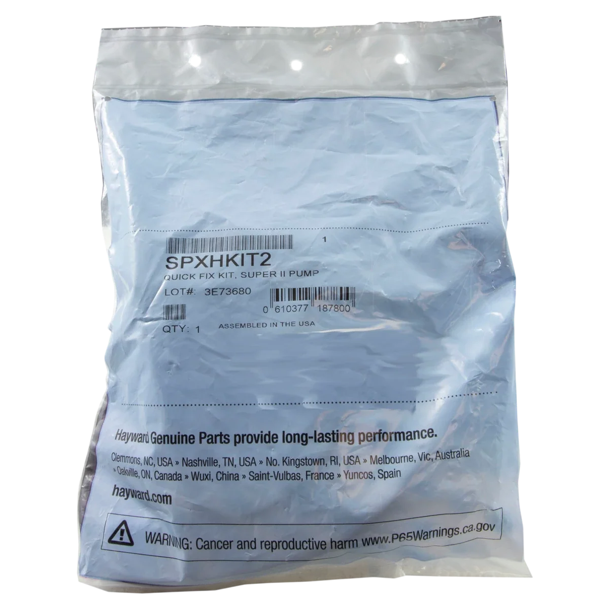 Hayward Super II Pump Quick Fix Kit (SPXHKIT2) — packaging
