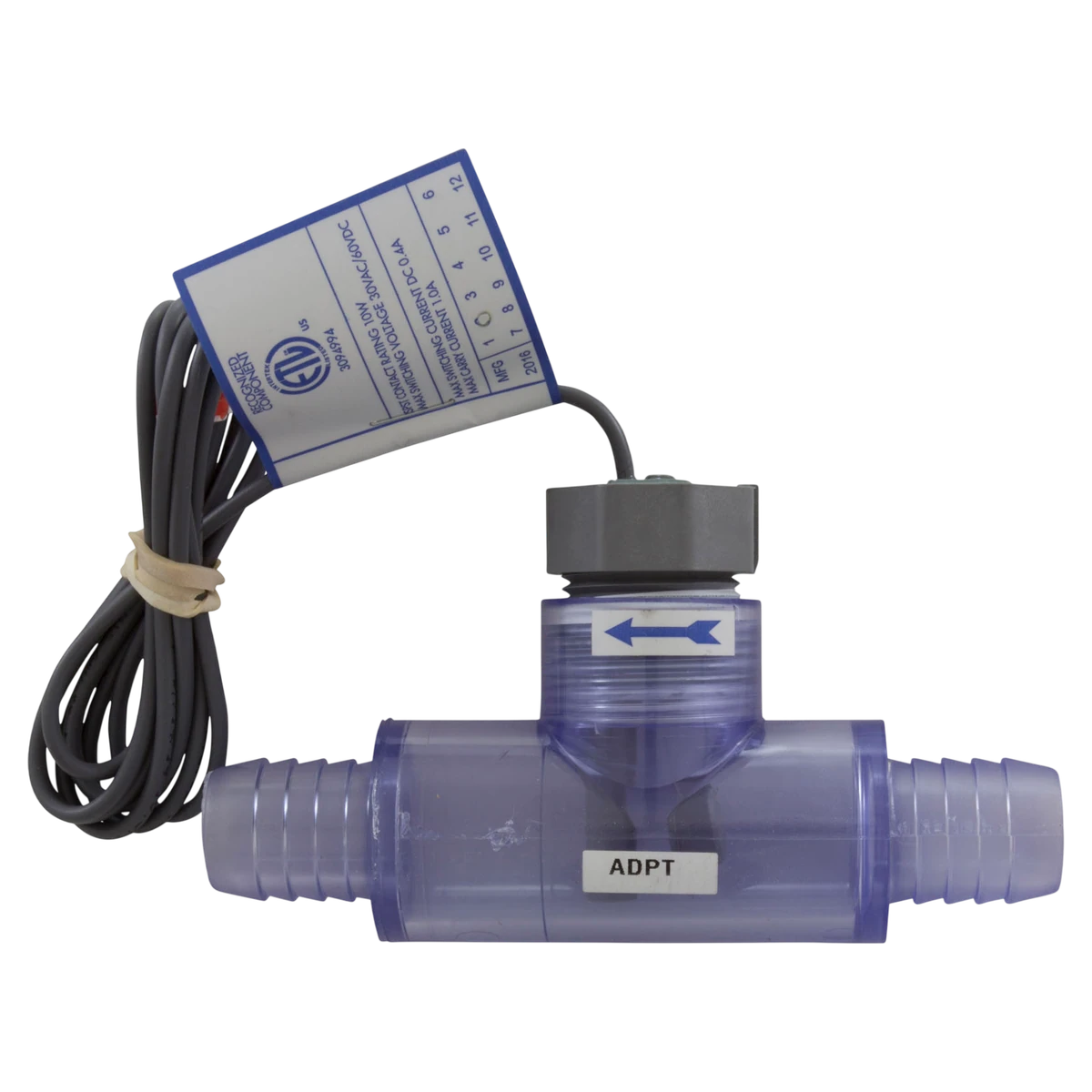 HYDROQUIP 3/4 Barb Tee Flow Switch (34-0221-K) — side 2 view
