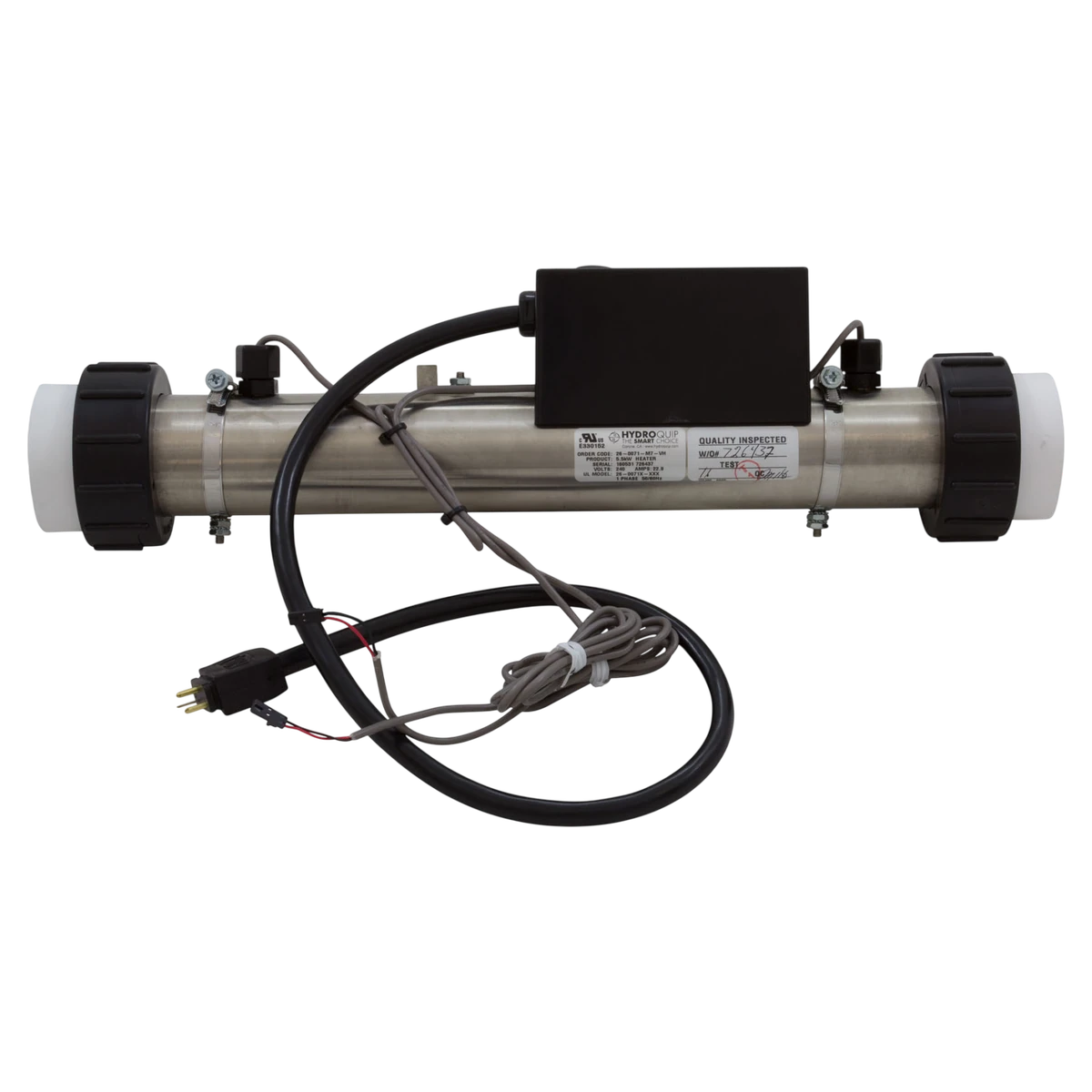 HYDROQUIP PS-B Series M7 FloThru Heater (48-PS55-SB) — back view