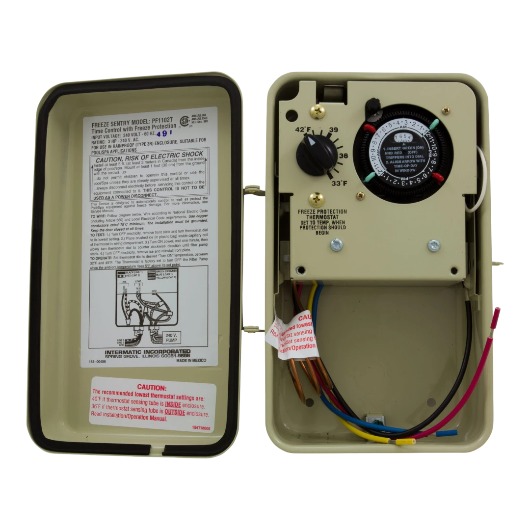 240V Freeze Protection Pool Timer with Thermostat