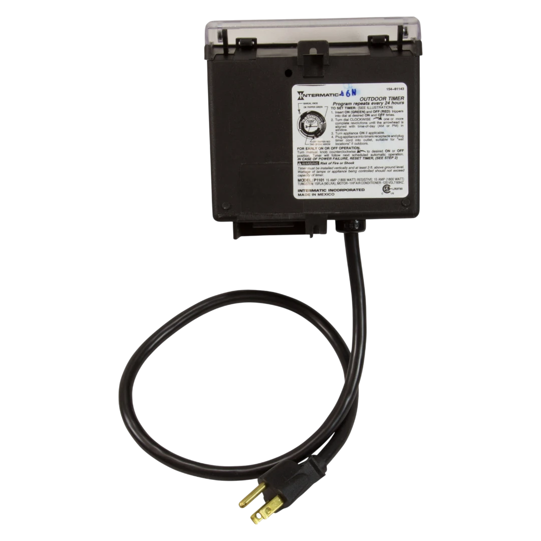 Intermatic P1101 Outdoor Timer - Back Side