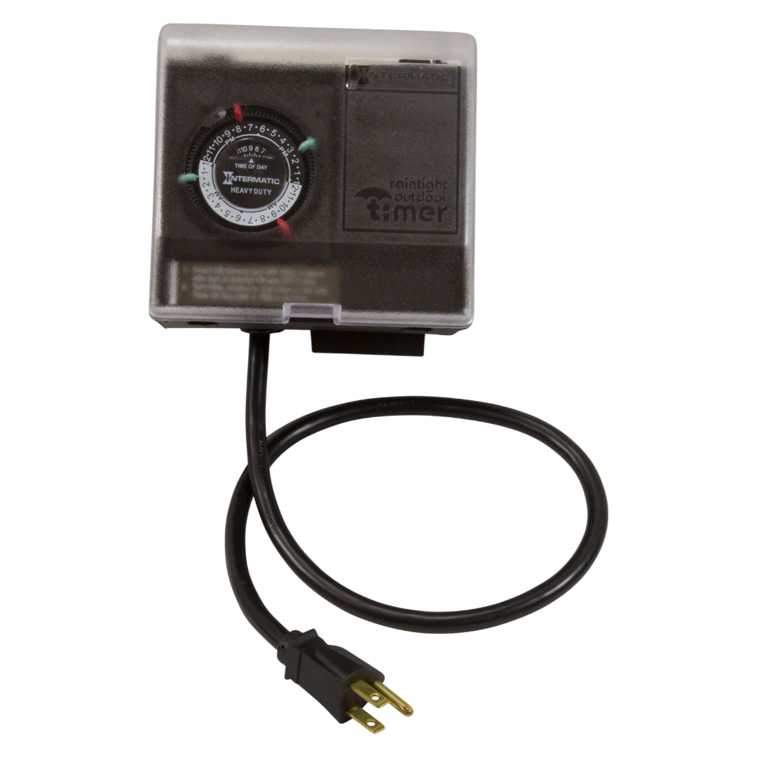 Intermatic P1101 outdoor mechanical plug-in timer with enclosure
