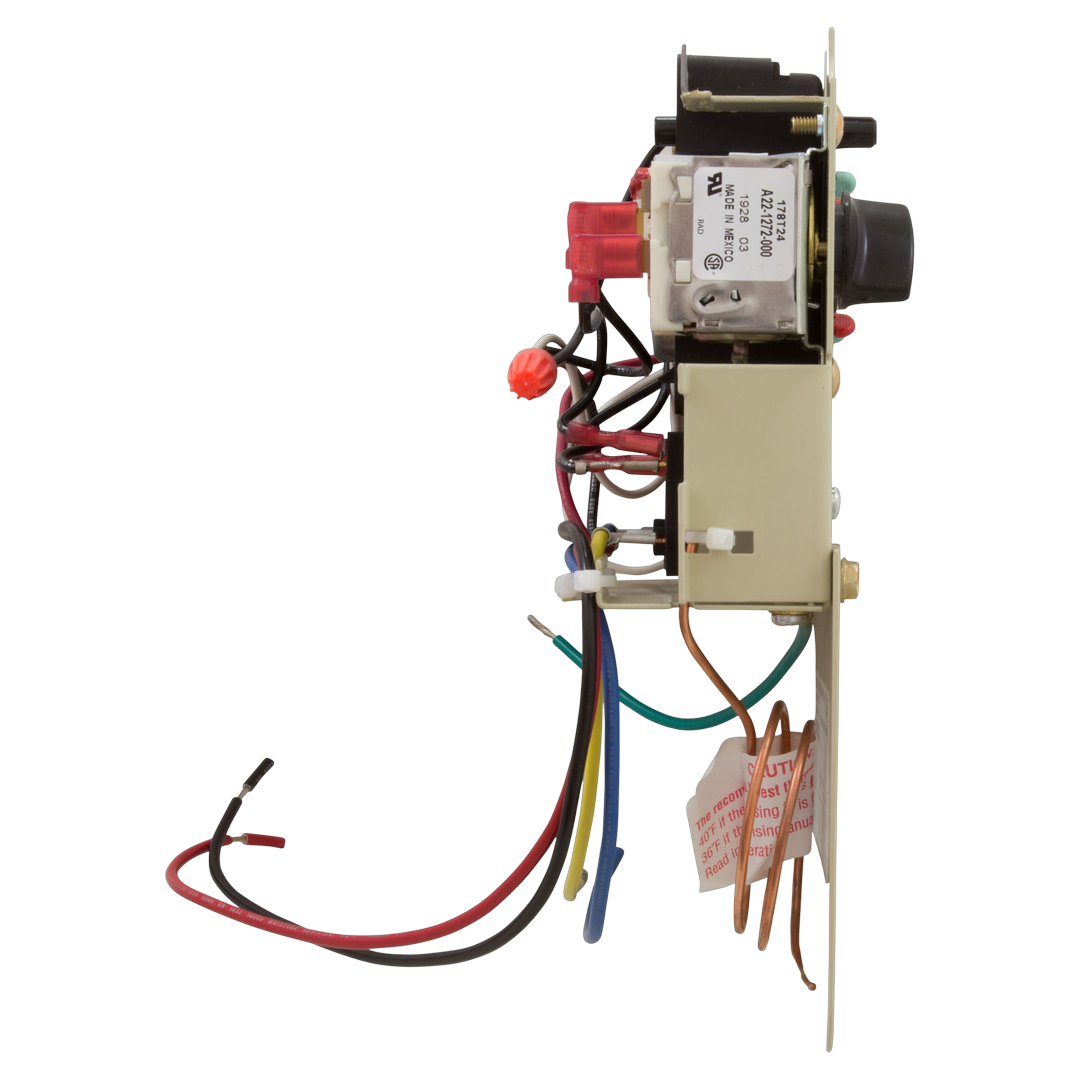 Side view of Intermatic PF1102MT timer with rotary dial and wires