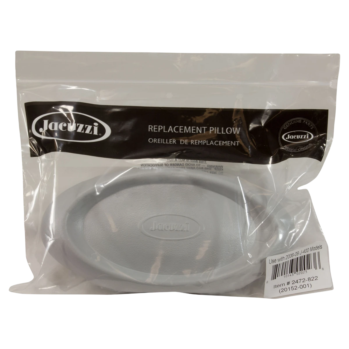 Jacuzzi/Sundance J-400 Slide-On Spa Pillow (2472-822) — packaging