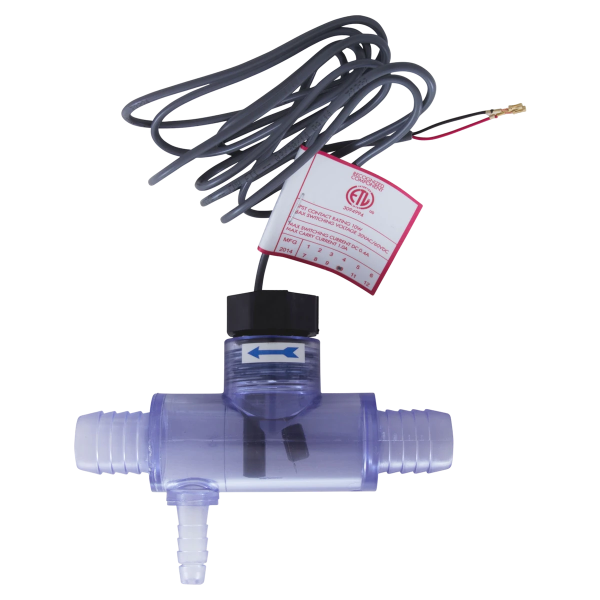 Jacuzzi/Sundance Flow Switch with Tee (Q12DSC2/SUND860) — side view