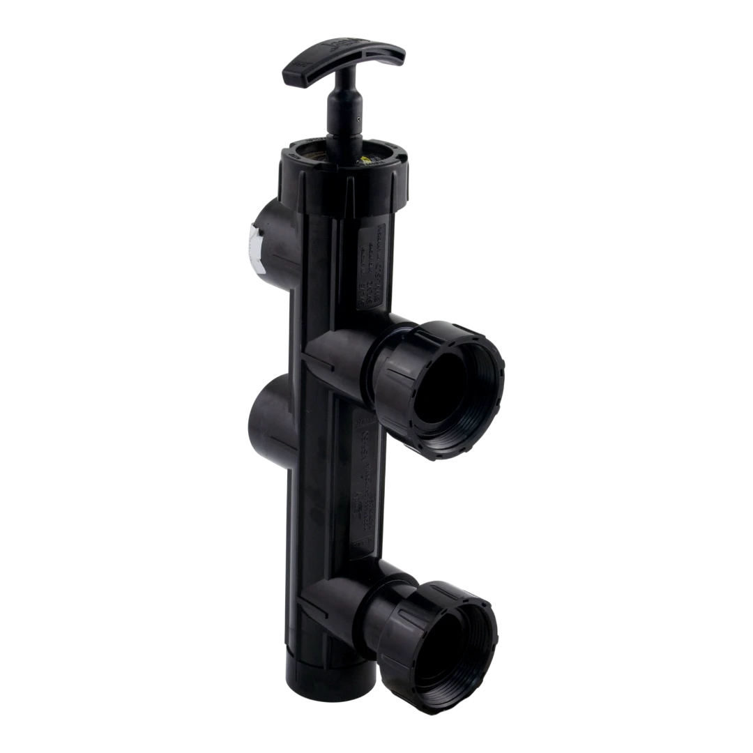Jandy Pro Series 2 Inch Slide Valve with pre-plumbed union kit for DEL48/DEL60 filters.