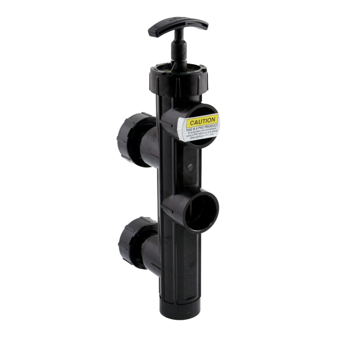 Jandy Pro Series 2 Inch Slide Valve with pre-plumbed union kit for DEL48/DEL60 filters.