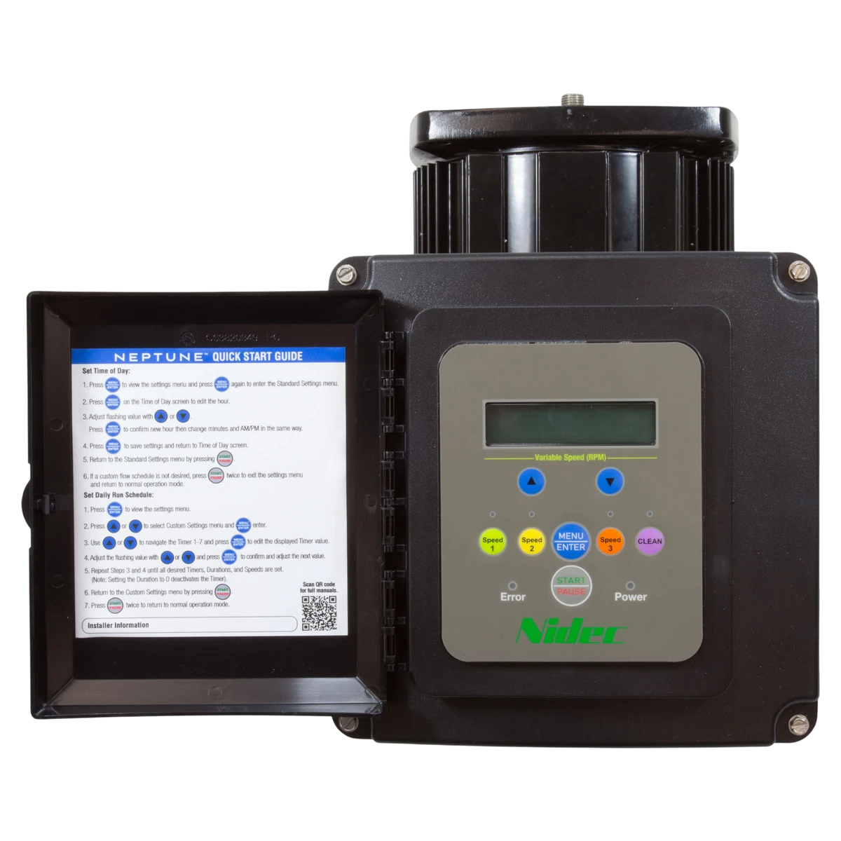 Nidec Motor Corp/US Motors Neptune 2.25 THP SQFL Motor (NPTQ225) — open view