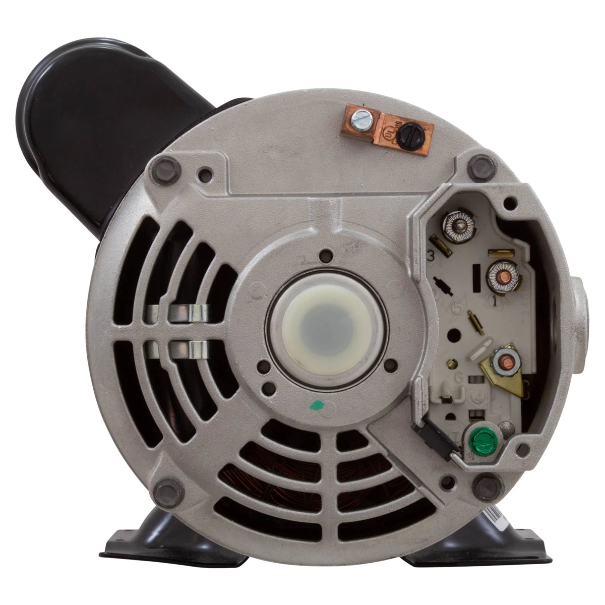 Nidec Motor Corp/US Motors Nidec/US Motors 2.5HP 48Y Thru-Bolt Motor (SPH25FL1) — shaft reverse view
