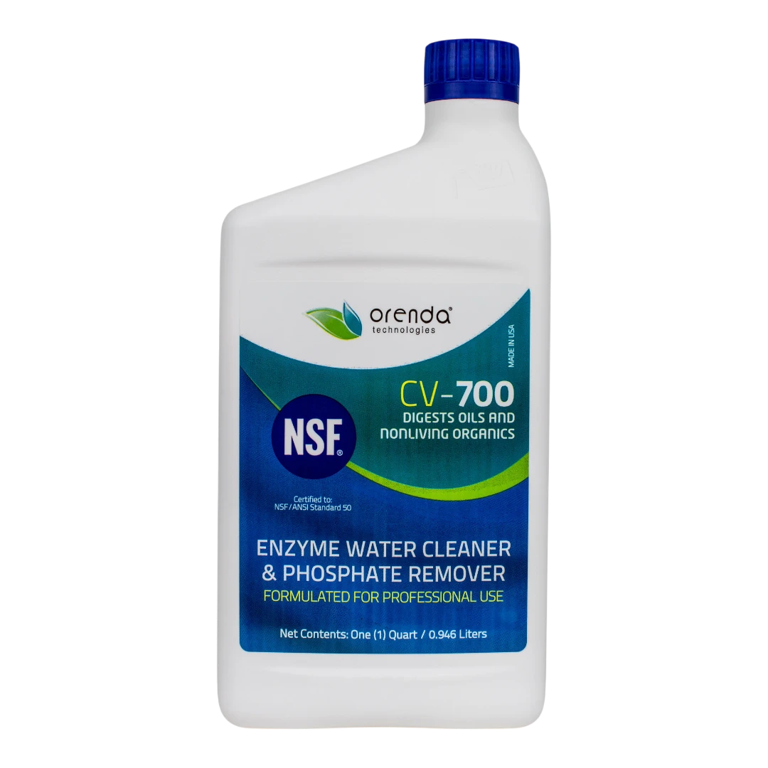 Orenda CV-700 Enzyme Water Cleaner & Phosphate Remover for pools.
