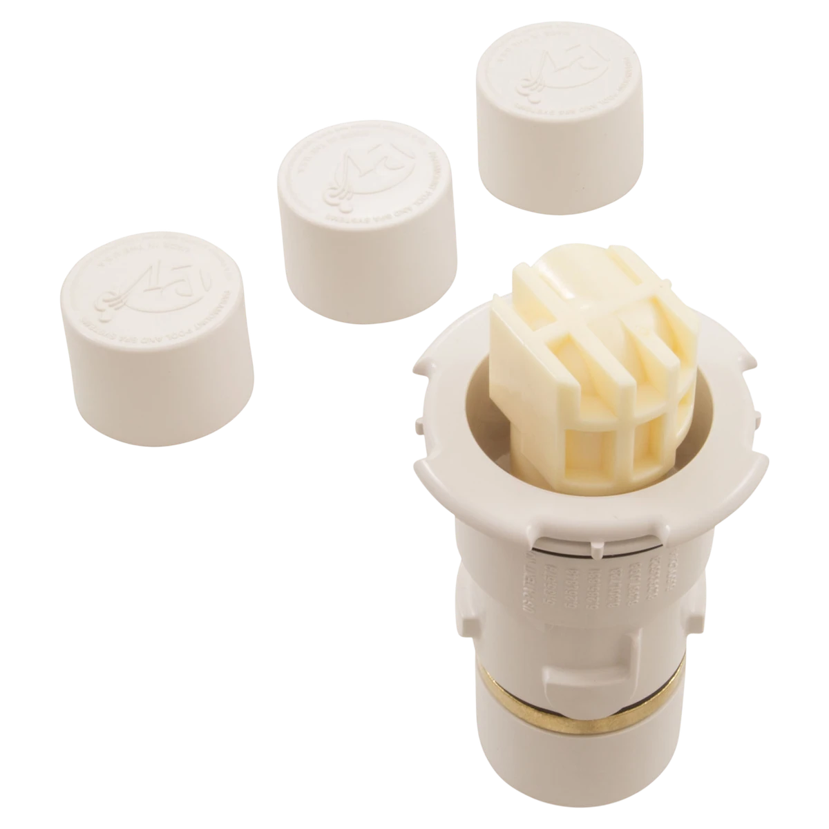 Paramount Leisure Industries PV3 Pop-Up Nozzle w/ Caps (004-627-5060-01) — reverse view