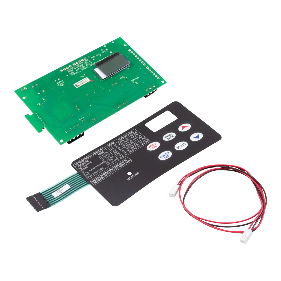 Pentair 461105 Heater Control Board with 6 Button Membrane Pad