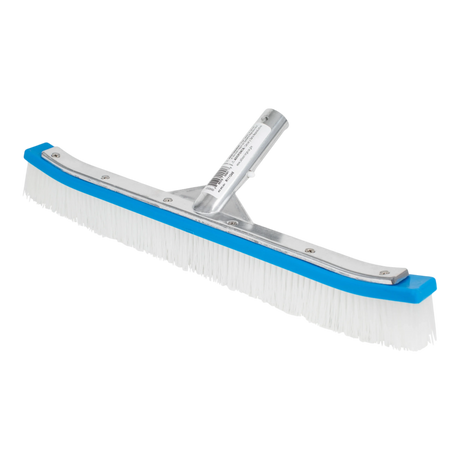 Pentair R111046 18 Inch Aluminum Back Pool Brush with White Nylon Bristles