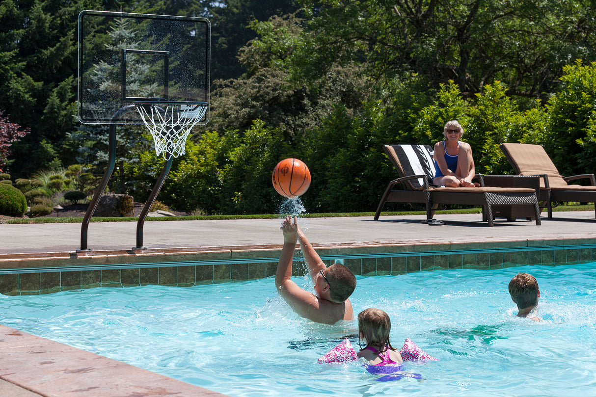 S.R. Smith Swim N' Dunk Basketball Hoop For Inground Pools With Anchors