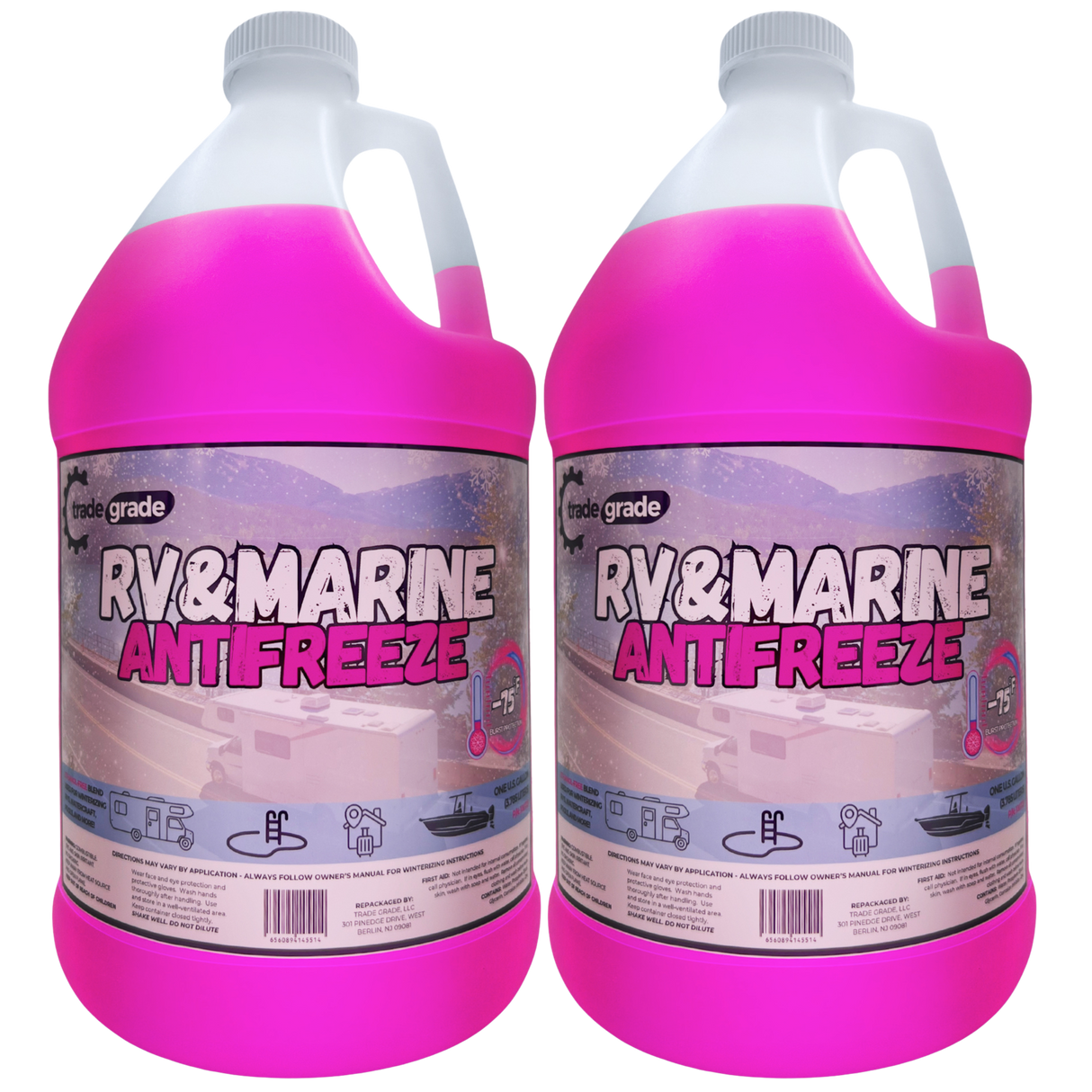 TradeGrade Premium Ethanol-Free RV & Marine Antifreeze - 75°F Protection