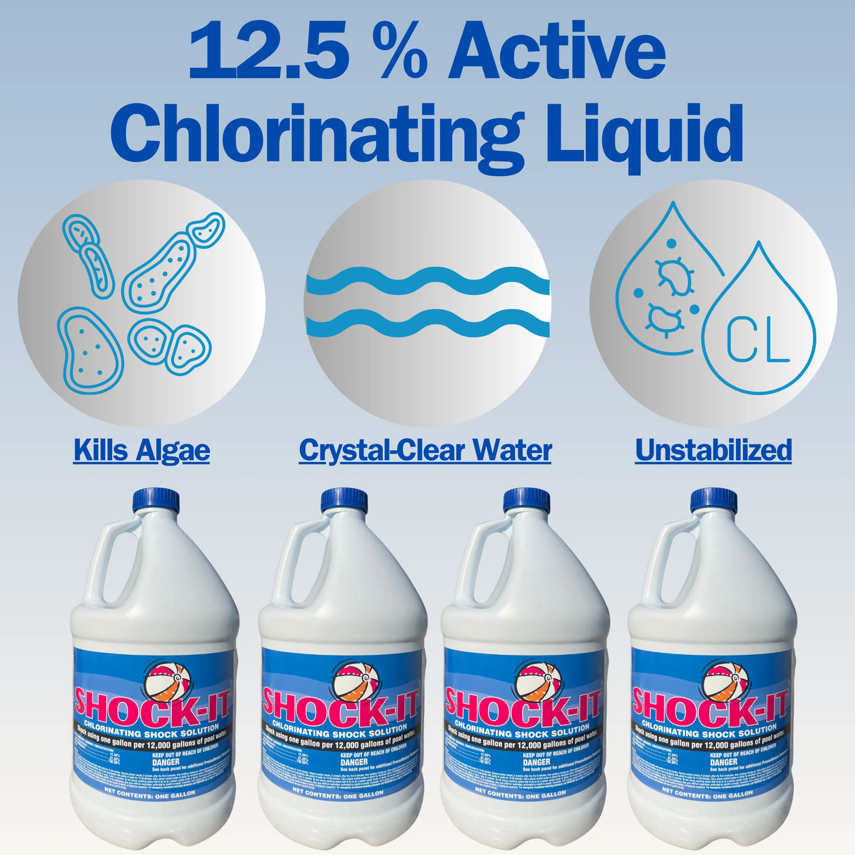 Shock-It Liquid Chlorine 12.5% Pool Shock