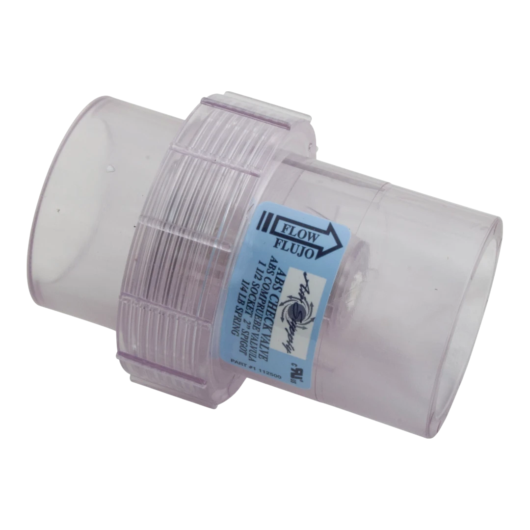 Silencer Air Blower ABS Check Valve - 1.5 inch socket, 2 inch spigot
