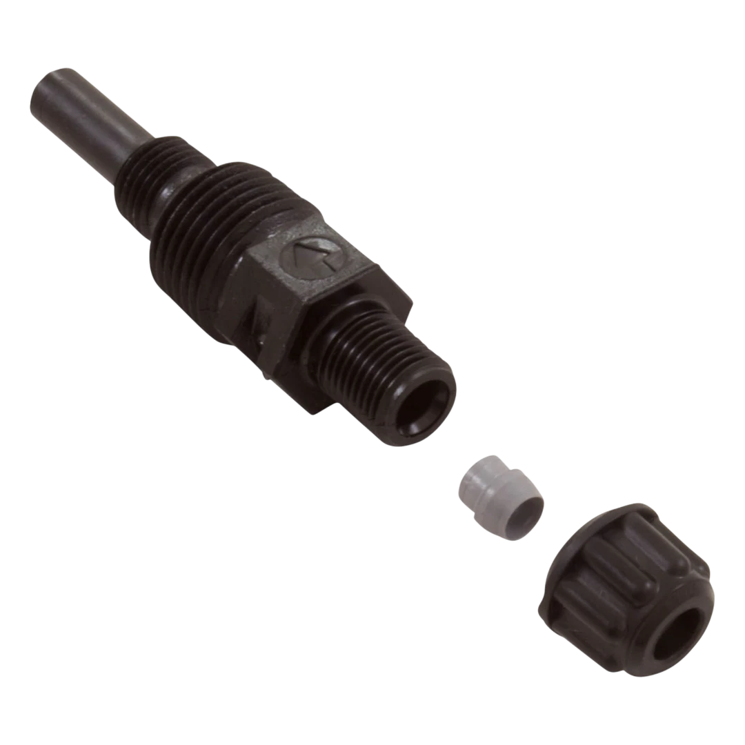 Stenner UCAK300 injection fitting with nut and 1/4 inch ferrule