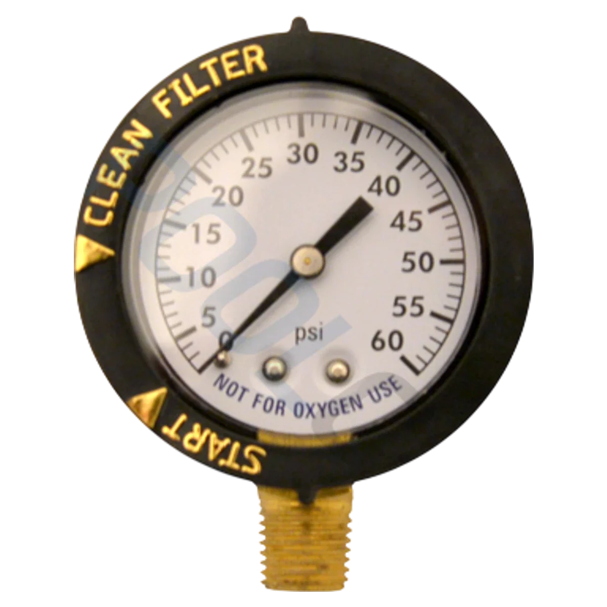 Super-Pro 2" Plastic Pressure Gauge Bottom Mount (81060BUCF)