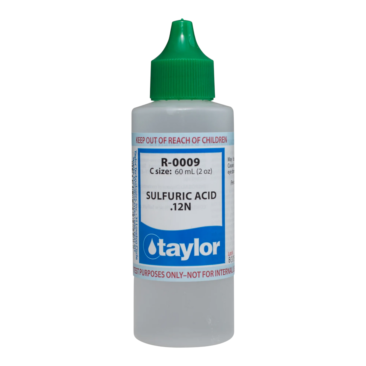 Taylor R-0009 Sulphuric Acid .12N, R-0009-C, 2 oz bottle