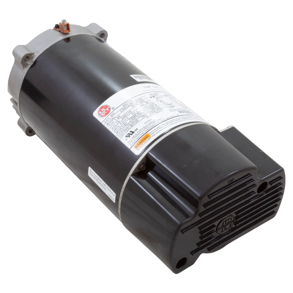US Motors Aqua-Shield Pump Motor 1.65 THP C-Flange (AST165) — reverse view