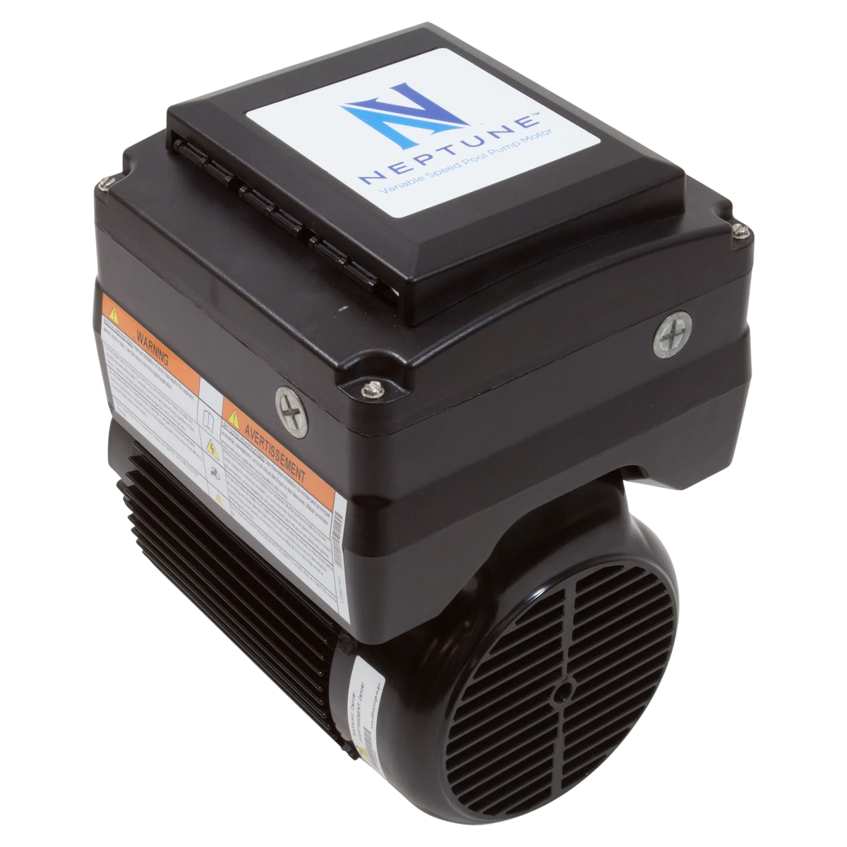 US Motors Neptune Variable Speed Motor 2.7 HP C-Face (NPTT270) — reverse view