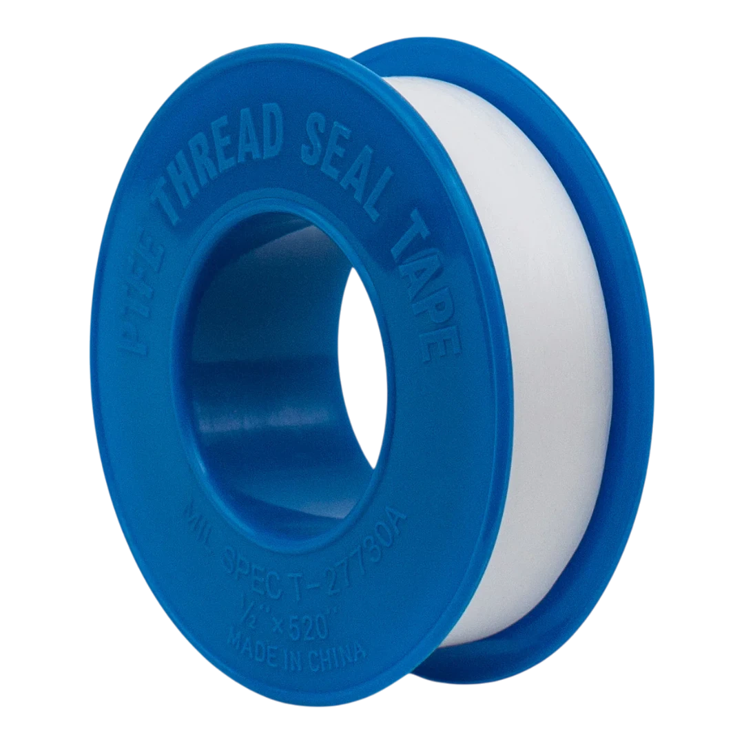 White Teflon Tape for threaded pipe sealing and plumbing use