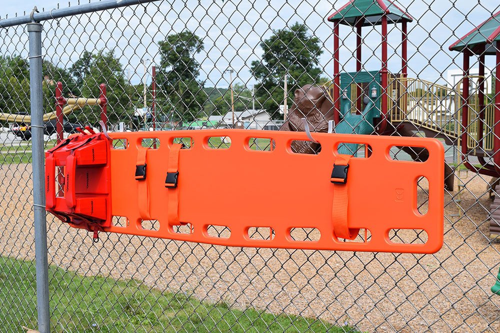 Backboard/Spineboard With Straps and Head Immobilizer - Orange Combo (NJ Compliant) - EZ Pools